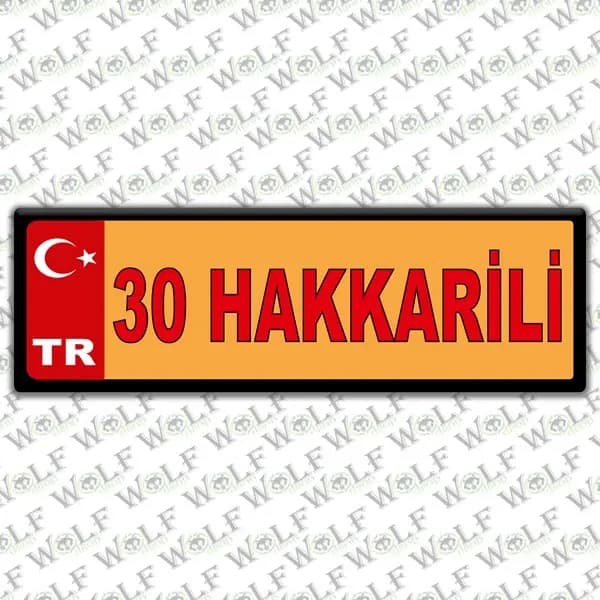 İllere Özel Damla Etiket ( 30 Hakkarili ) / Pİ123