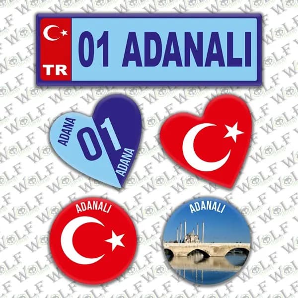 İllere Özel Damla Etiket ( 01 Adana ) / Pİ003