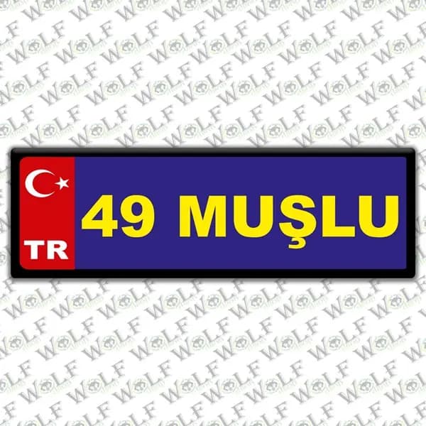 İllere Özel Damla Etiket ( 49 Muşlu ) / Pİ202