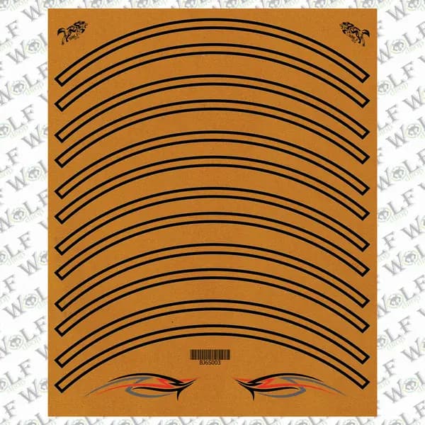 Reflektörlü Jant Şeridi (Sarı Zemin Folyo) Scuter 002 / BJ6S003