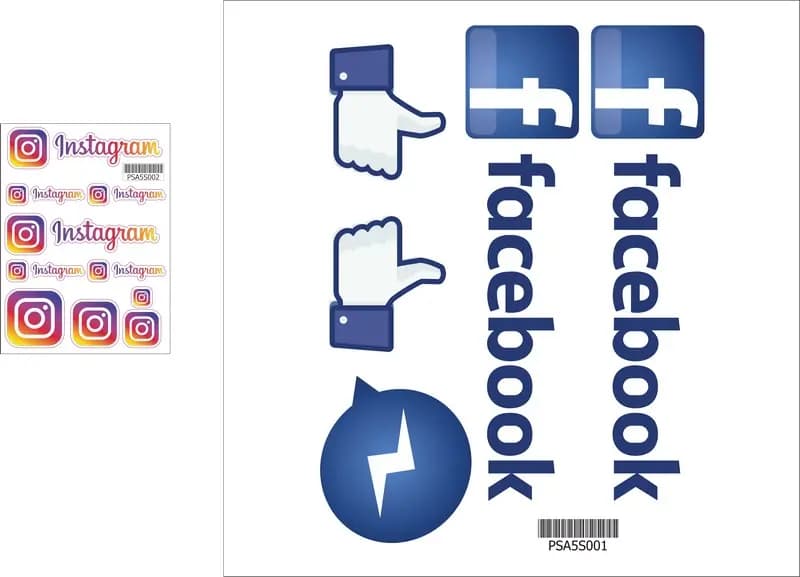 Sosyal Medya A5 Sticker 001 / PSA5S001