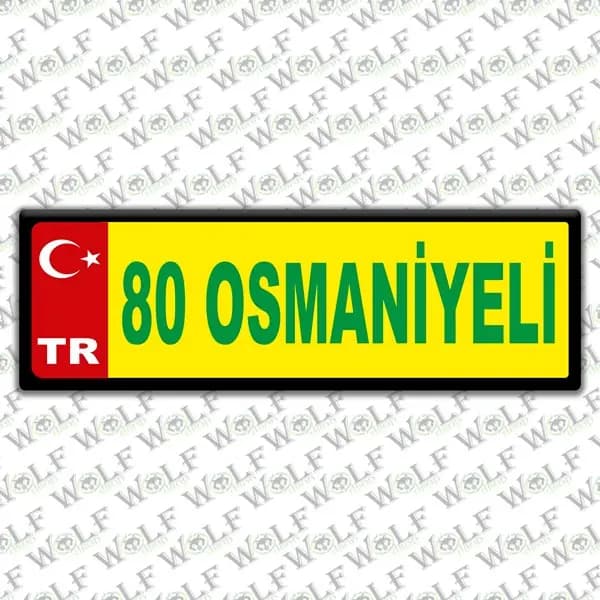 İllere Özel Damla Etiket ( 80 Osmaniyetli ) / Pİ326