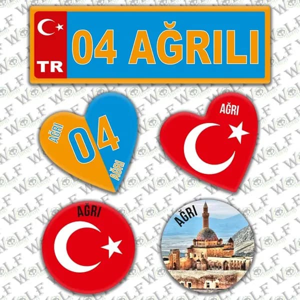 İllere Özel Damla Etiket ( 04 Ağrılı ) / Pİ019