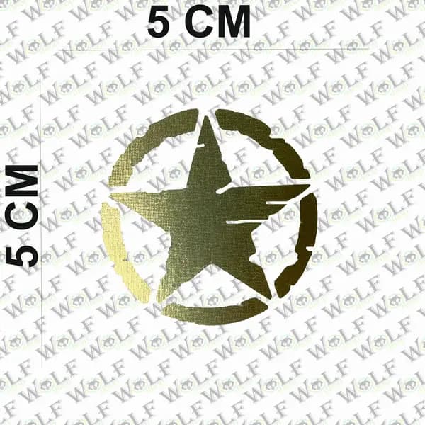 Transferli Sticker Yıldız Küçük Boy / wolf117