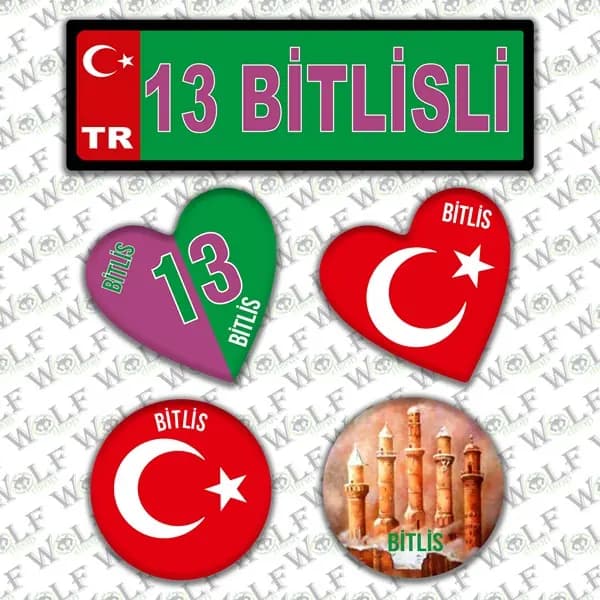İllere Özel Damla Etiket ( 13 Bitlisli ) / Pİ055