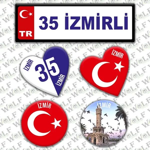 İllere Özel Damla Etiket ( 35 İzmirli ) / Pİ149