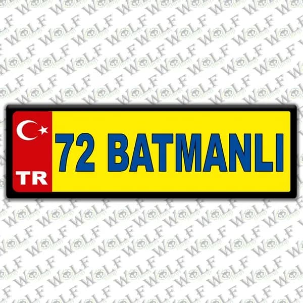 İllere Özel Damla Etiket ( 72 Batmanlı ) / Pİ292