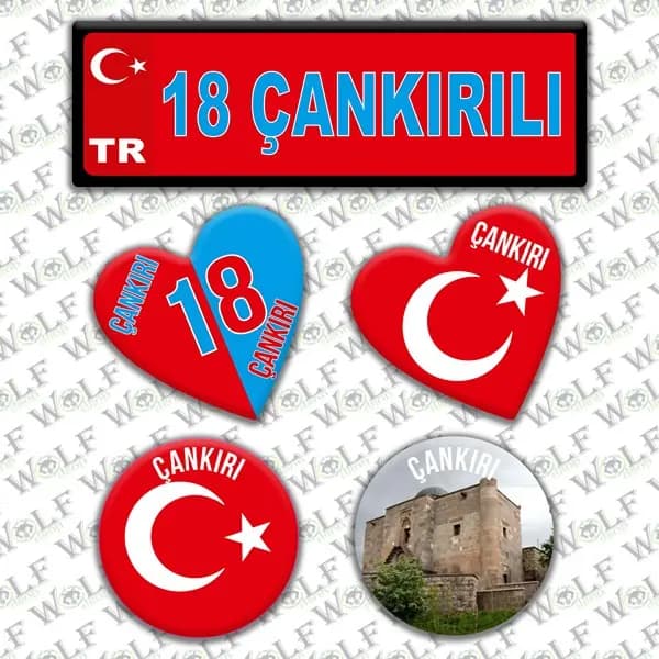 İllere Özel Damla Etiket ( 18 Çakırlı ) / Pİ074