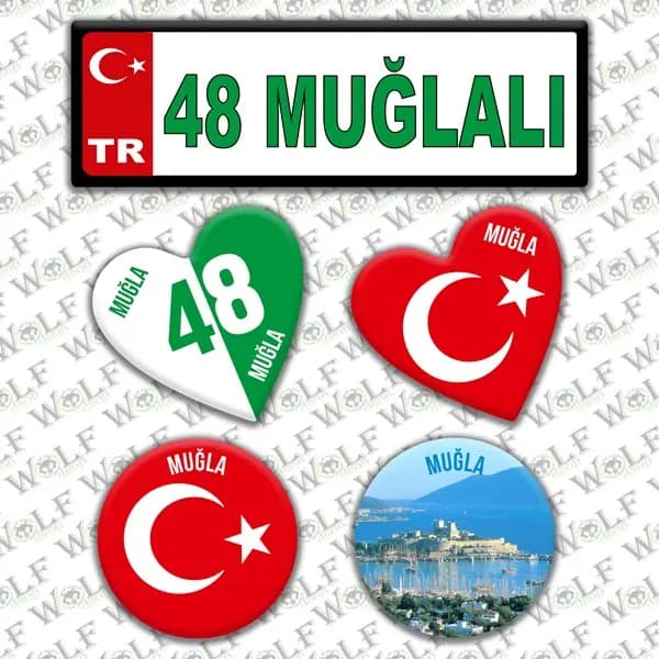 İllere Özel Damla Etiket ( 48 Muğlalı ) / Pİ195