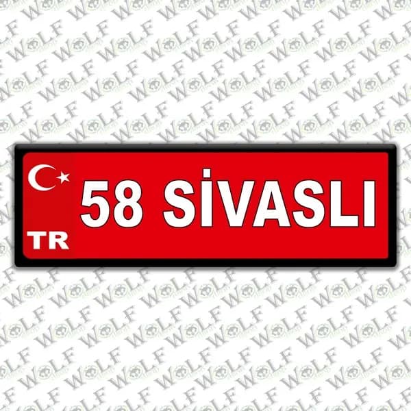 İllere Özel Damla Etiket ( 58 Sivaslı ) / Pİ236