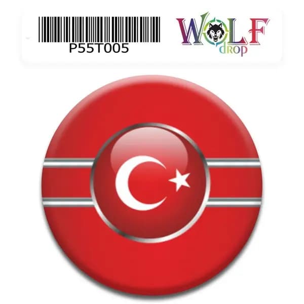 Bayrak 5 cm Tekli Damla Etiket 005 / P55T005