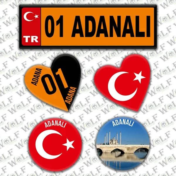 İllere Özel Damla Etiket ( 01 Adana ) / Pİ001