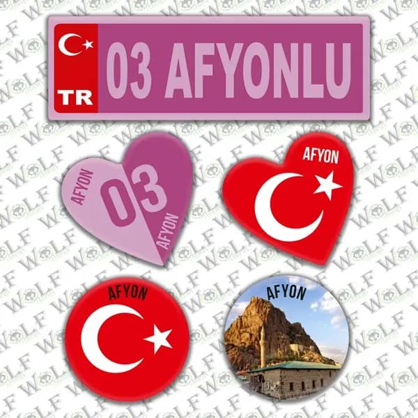 İllere Özel Damla Etiket ( 03 Afyonlu ) / Pİ013