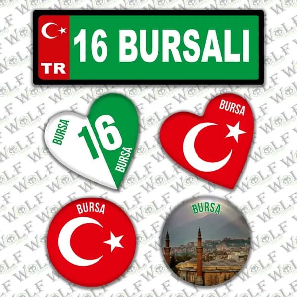 İllere Özel Damla Etiket ( 16 Bursalı ) / Pİ068