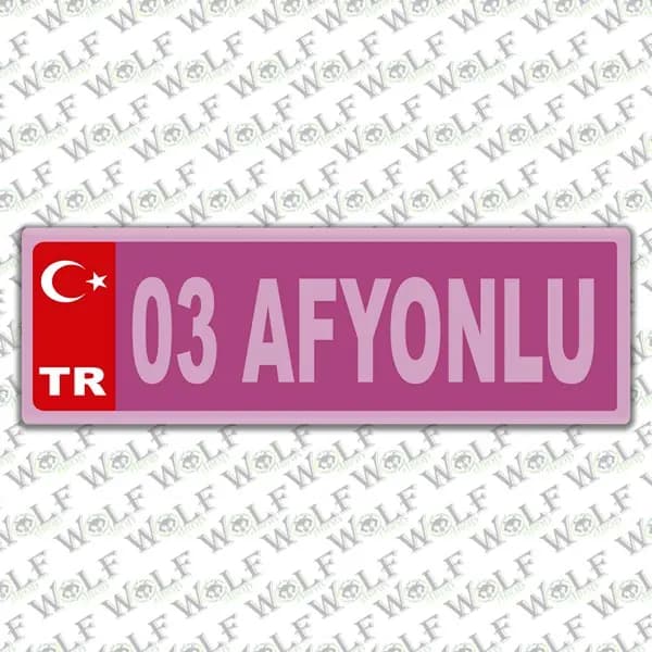 İllere Özel Damla Etiket ( 03 Afyonlu ) / Pİ014