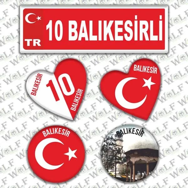İllere Özel Damla Etiket ( 10 Balıkesirli ) / Pİ043