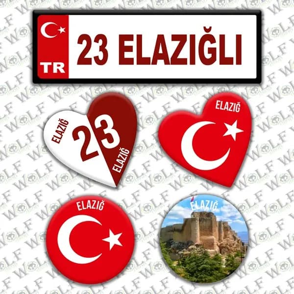 İllere Özel Damla Etiket ( 23 Elazığlı ) / Pİ096