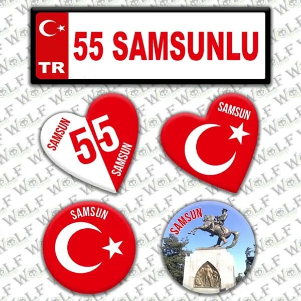 İllere Özel Damla Etiket ( 55 Samsunlu ) / Pİ223