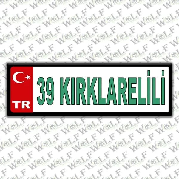 İllere Özel Damla Etiket ( 39 Kırıklarelili ) / Pİ166
