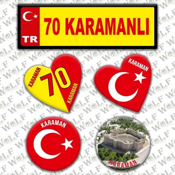 İllere Özel Damla Etiket ( 70 Karamanlı ) / Pİ285