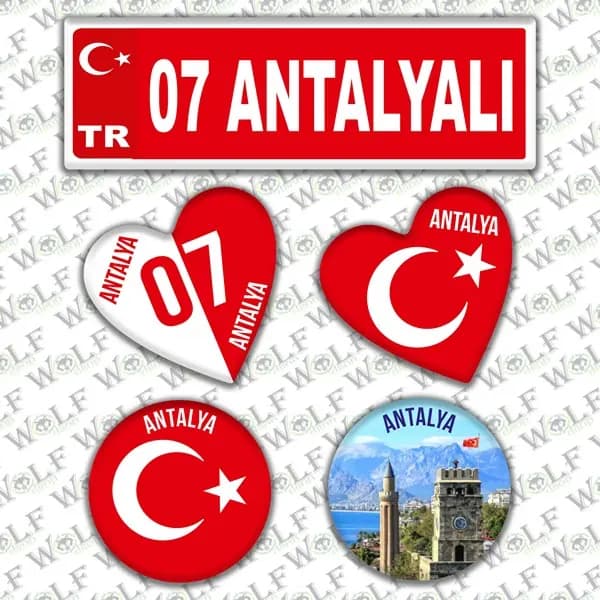 İllere Özel Damla Etiket ( 07 Antalyalı ) / Pİ029