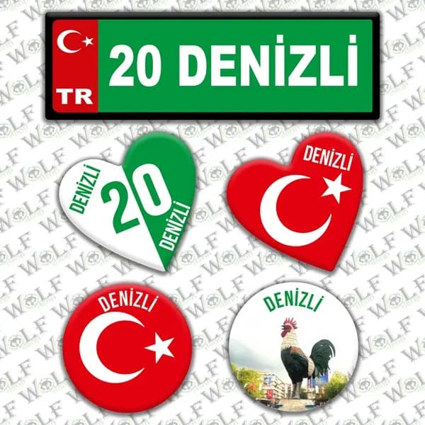 İllere Özel Damla Etiket ( 20 Denizli ) / Pİ084
