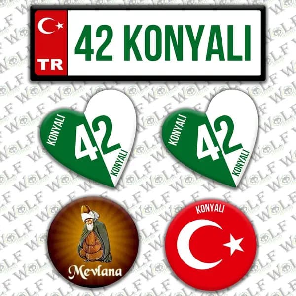 İllere Özel Damla Etiket ( 42 Konyalı ) / Pİ176