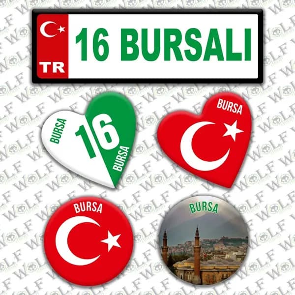 İllere Özel Damla Etiket ( 16 Bursalı ) / Pİ066