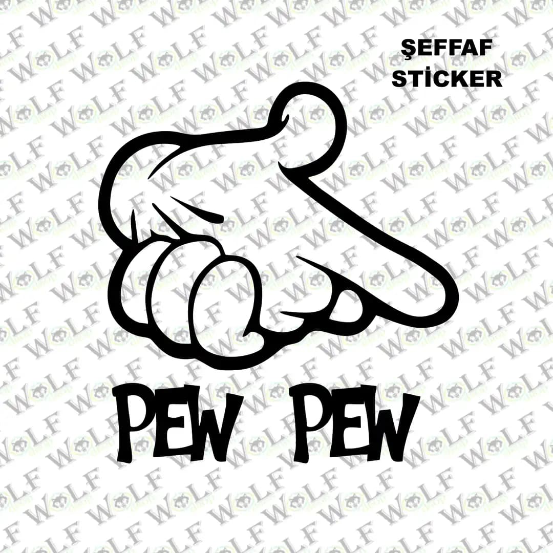 Tekli Sticker Şeffaf 037 / PSTS037