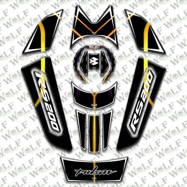 Bajaj Pulsar Rs 200 Tankpad Damla Etiket / B51T009