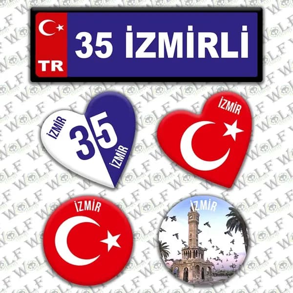 İllere Özel Damla Etiket ( 35 İzmirli ) / Pİ151