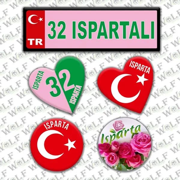 İllere Özel Damla Etiket ( 32 Ispartalı ) / Pİ135