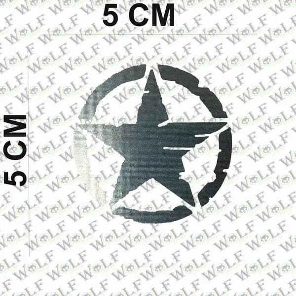 Transferli Sticker Yıldız Küçük Boy / wolf115