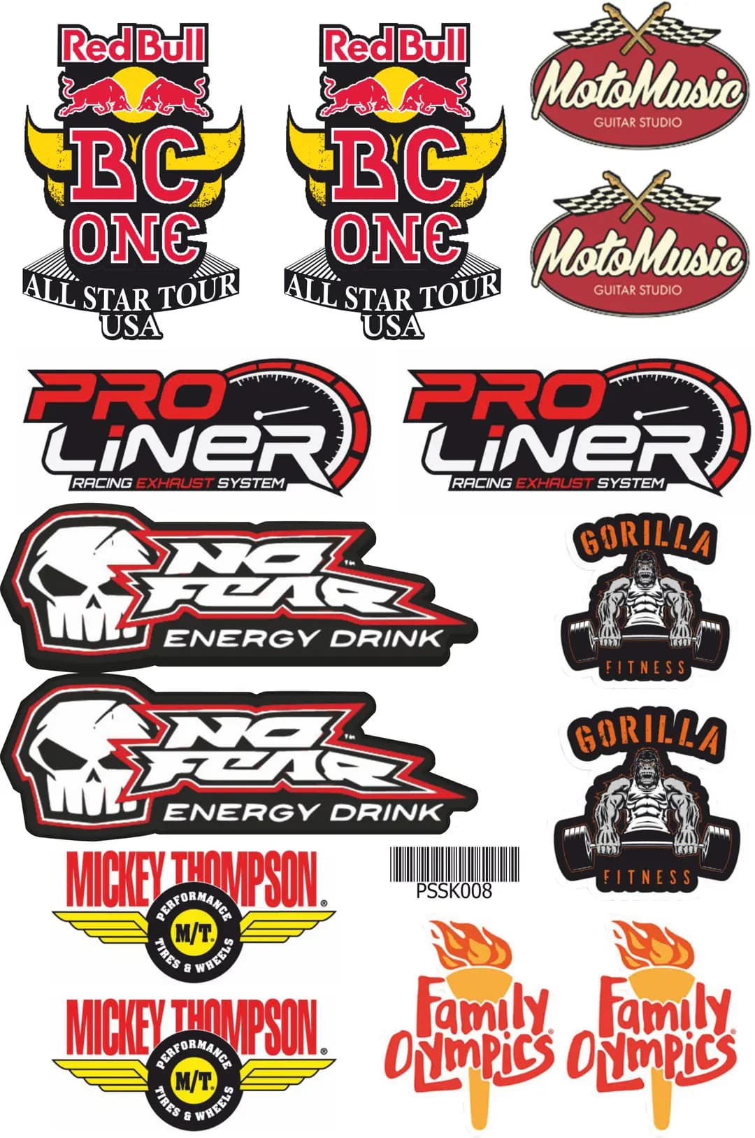 Karışık A4 Sticker 008 / PSSK008