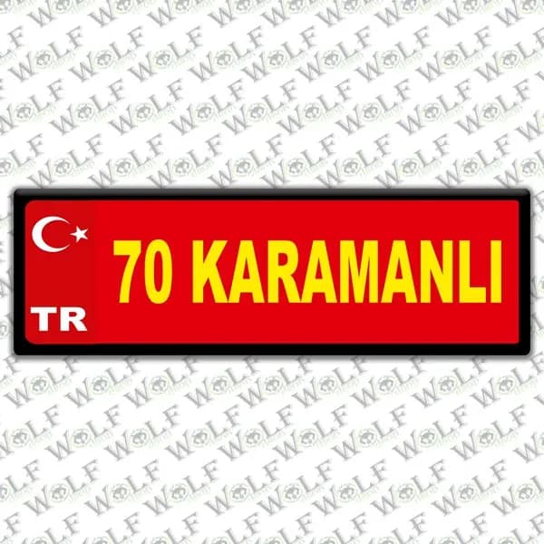 İllere Özel Damla Etiket ( 70 Karamanlı ) / Pİ284