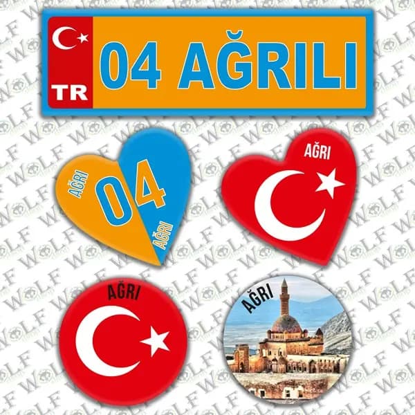 İllere Özel Damla Etiket ( 04 Ağrılı ) / Pİ017