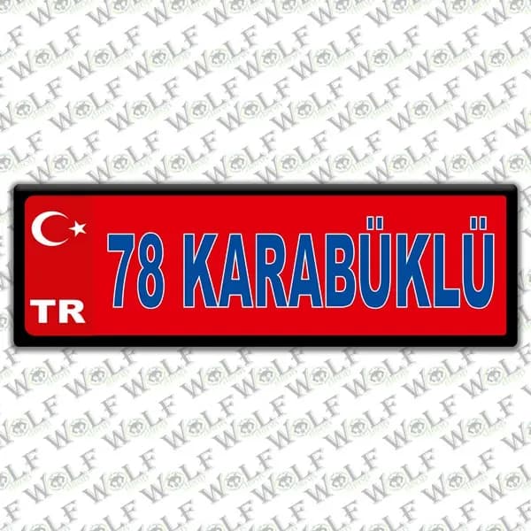 İllere Özel Damla Etiket ( 78 Karabüklü ) / Pİ316