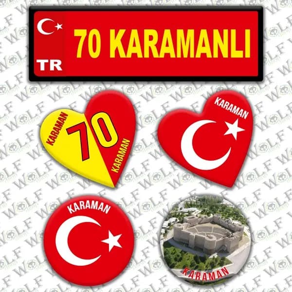 İllere Özel Damla Etiket ( 70 Karamanlı ) / Pİ283
