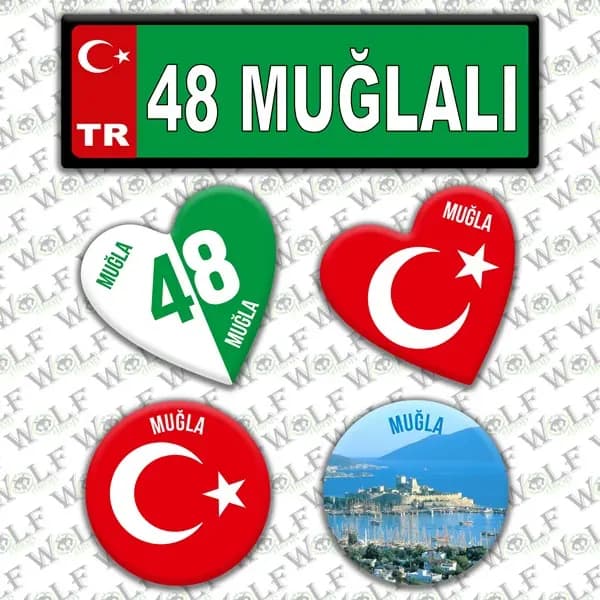 İllere Özel Damla Etiket ( 48 Muğlalı ) / Pİ197