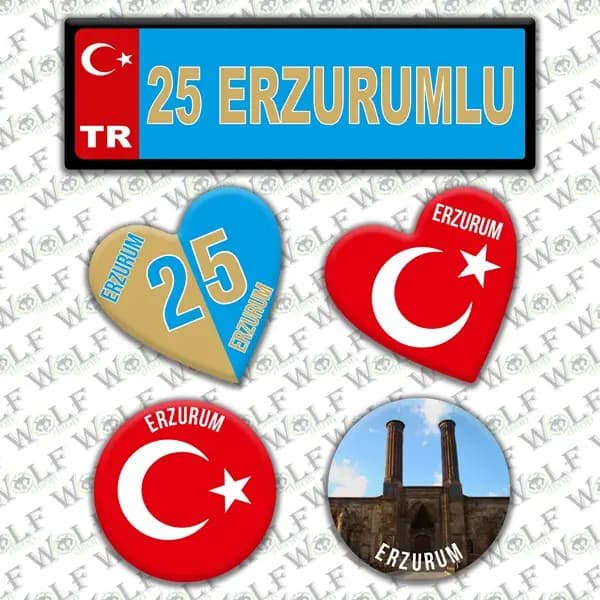 İllere Özel Damla Etiket ( 25 Erzurumlu ) / Pİ104