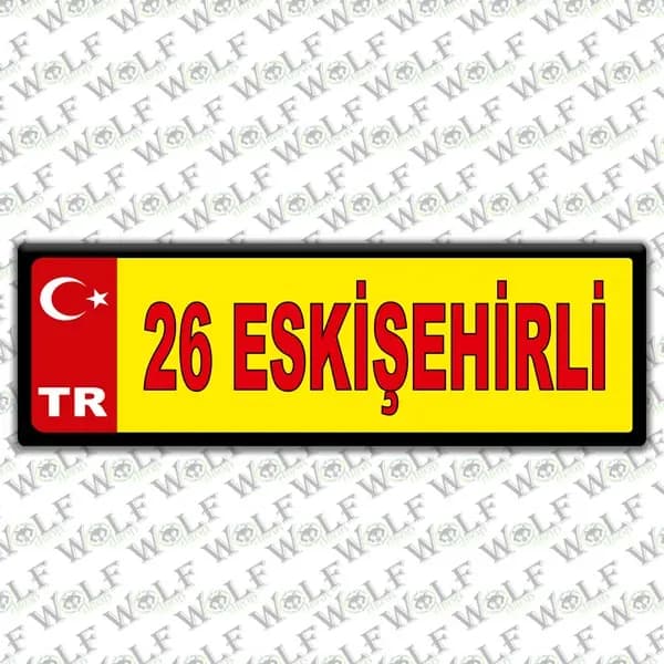 İllere Özel Damla Etiket ( 26 Eskişehirli ) / Pİ107