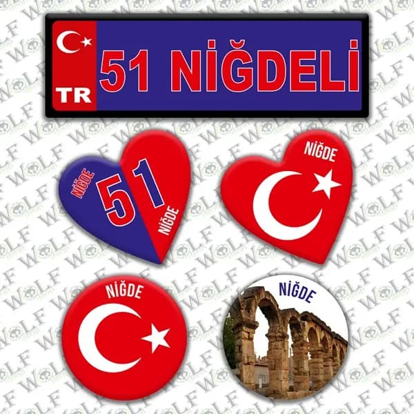 İllere Özel Damla Etiket ( 51 Niğde ) / Pİ207