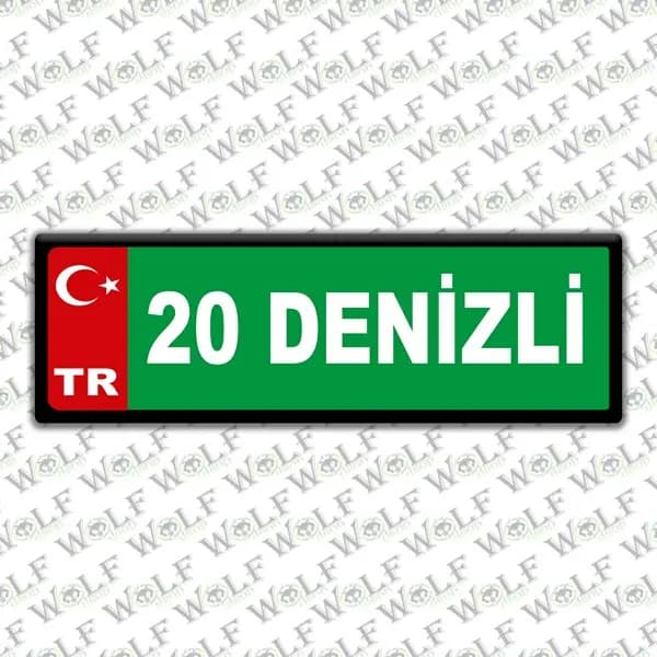 İllere Özel Damla Etiket ( 20 Denizli ) / Pİ085