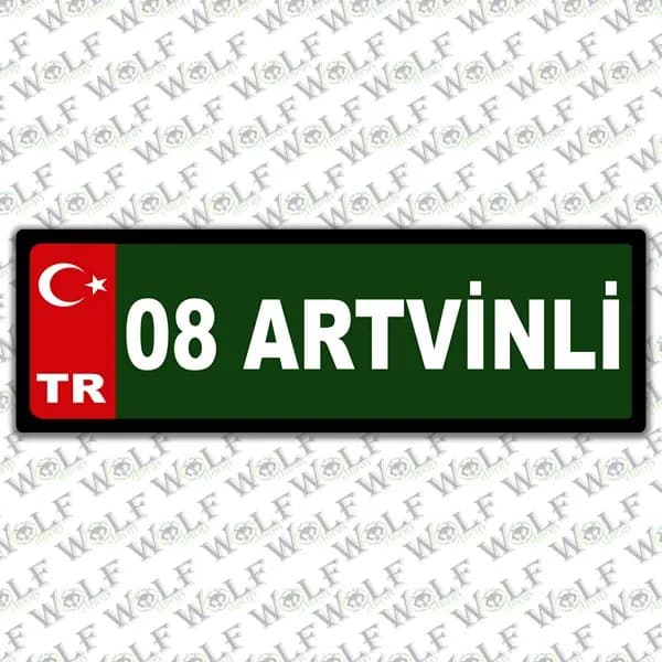 İllere Özel Damla Etiket ( 08 Artvinli ) / Pİ034