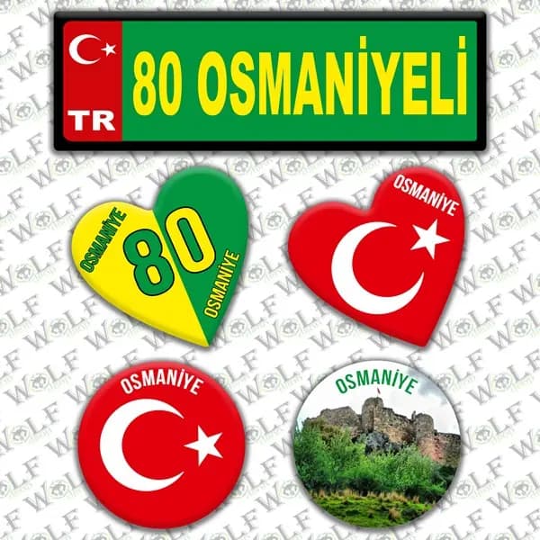 İllere Özel Damla Etiket ( 80 Osmaniyetli ) / Pİ323