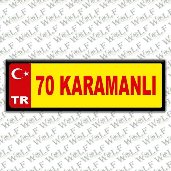 İllere Özel Damla Etiket ( 70 Karamanlı ) / Pİ286
