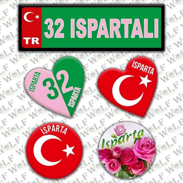 İllere Özel Damla Etiket ( 32 Ispartalı ) / Pİ133