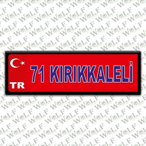 İllere Özel Damla Etiket ( 71 Kırıkkaleli ) / Pİ288