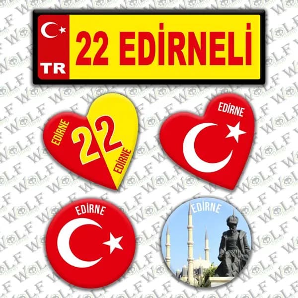 İllere Özel Damla Etiket ( 22 Edirneli ) / Pİ092