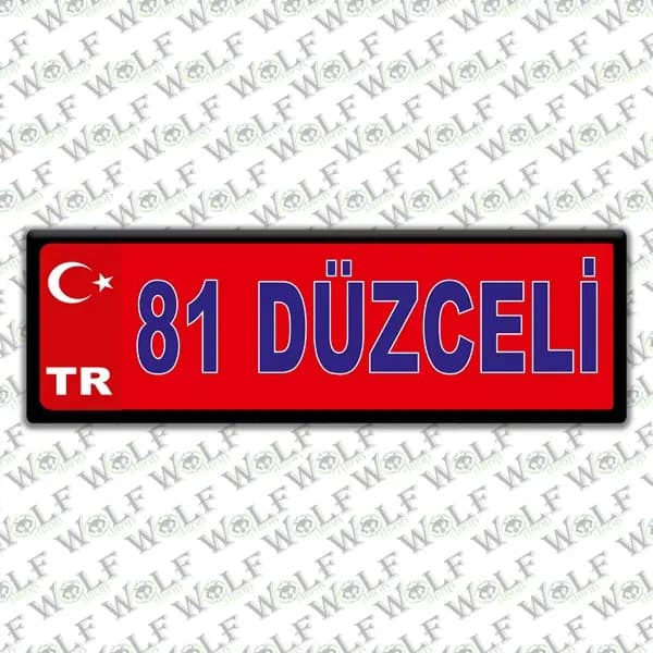 İllere Özel Damla Etiket ( 81 Düzceli ) / Pİ330